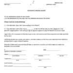 Defendant S Original Answer Lampasas Countyjustice Court Printable