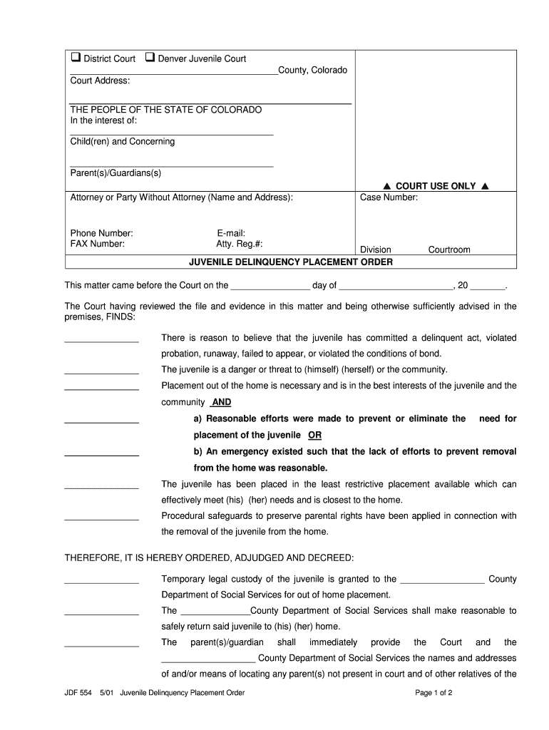 District Court Of Denver County Colorado Fill Out And Sign Printable 