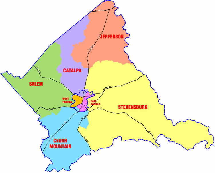 District Map Culpeper County Virginia