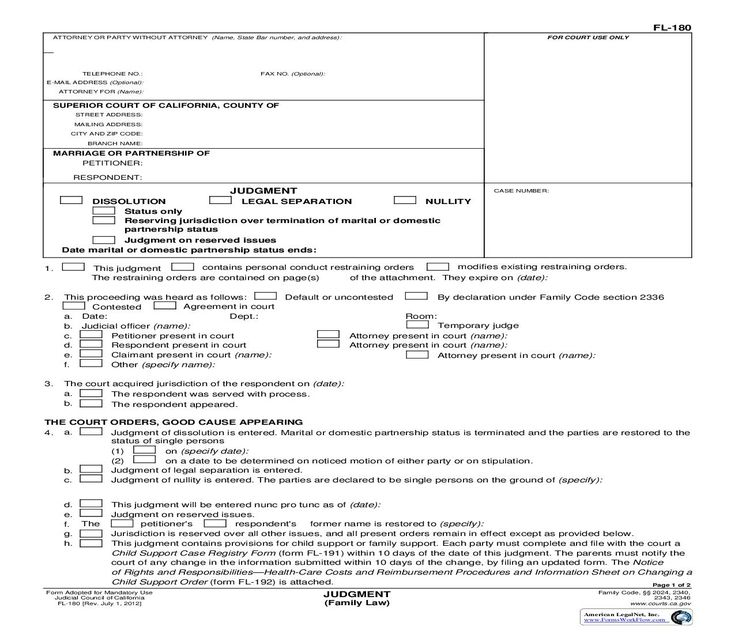 Divorce Papers California Fill Out And Sign Printable Download