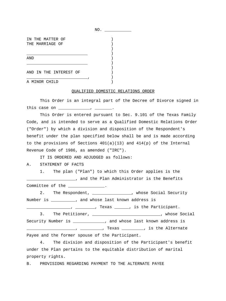 Domestic Relations Court Order Form Fill Out And Sign Printable PDF 