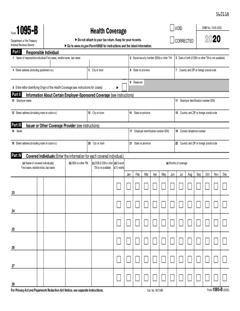 Edit Document 1095 B Form According To Your Needs