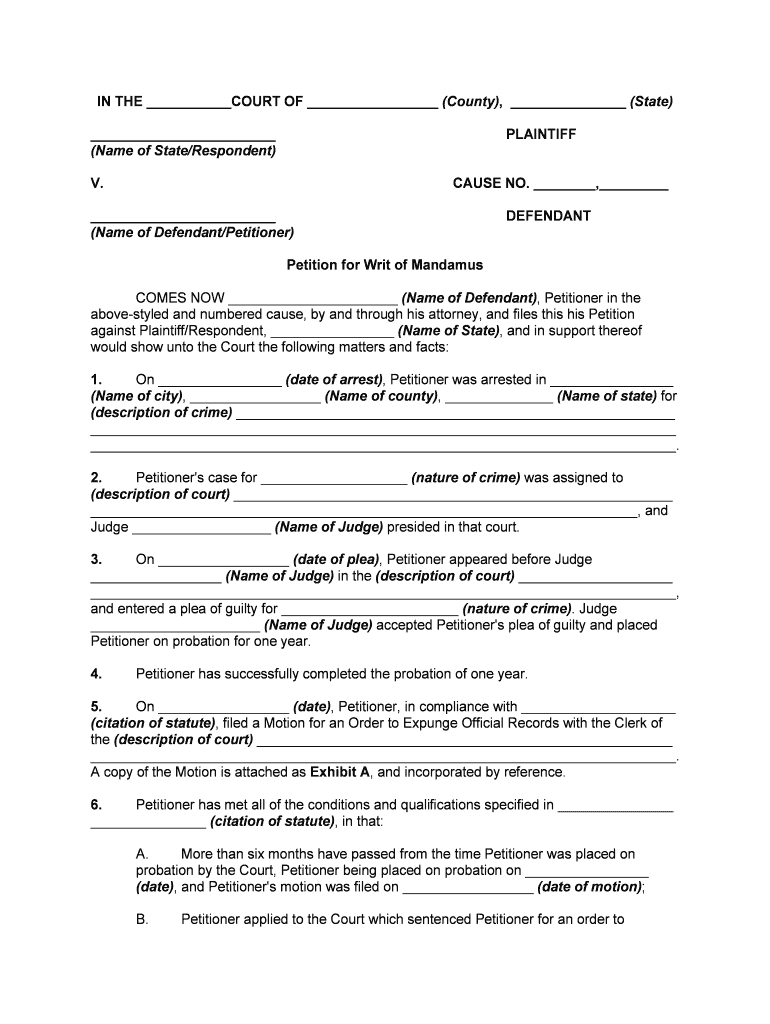 Expungement Forms Fill Out Sign Online DocHub