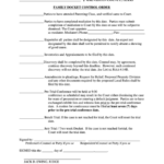 Family Docket Control Order County Court Form Printable Pdf Download