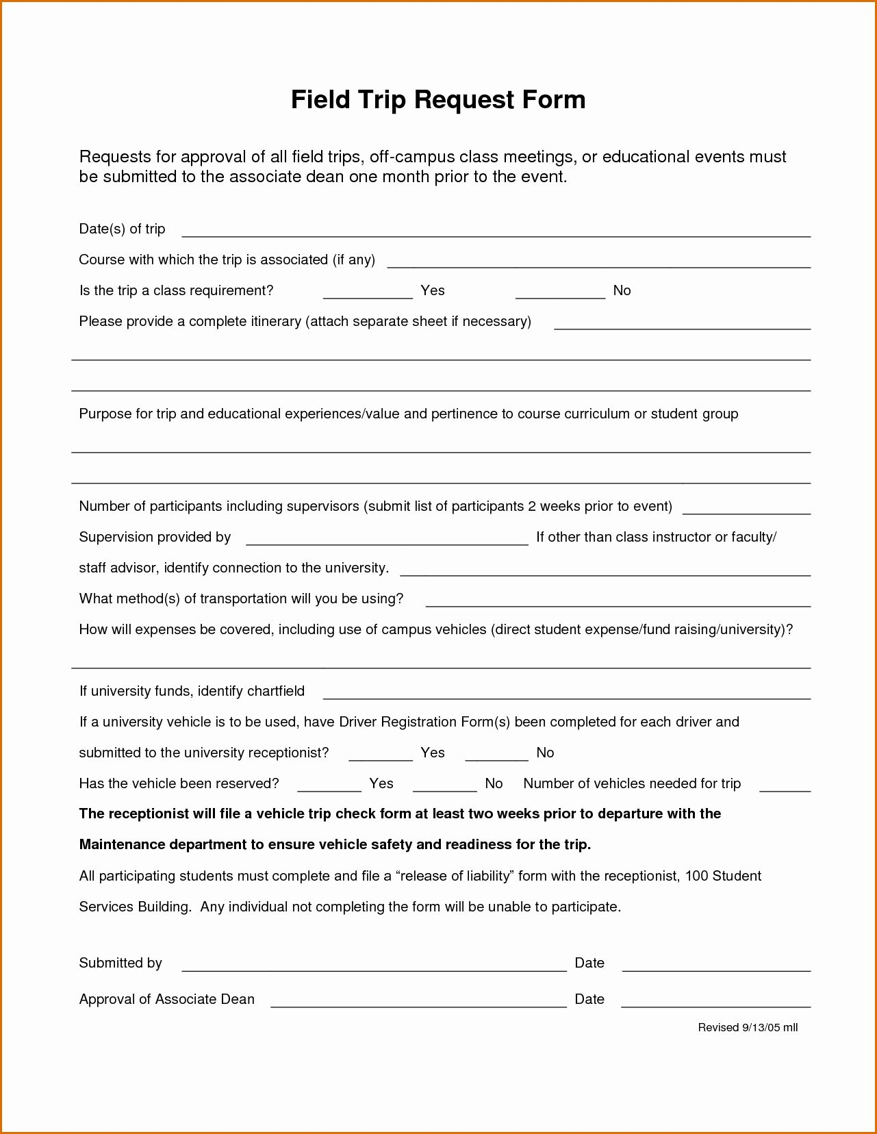 Field Trip Permission Form New 7 Field Trip Form Template Field Trip 