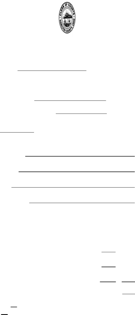 Fill Free Fillable CLERK OF COURTS HAMILTON COUNTY OHIO COURT 