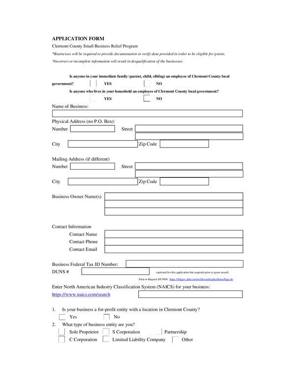 Fill Free Fillable Forms Clermont County OTCS