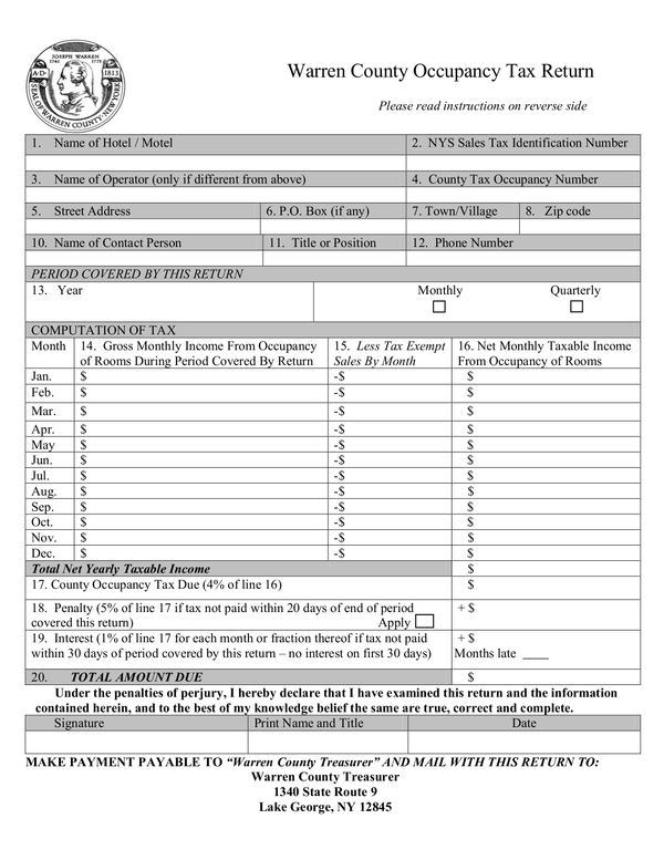 Fill Free Fillable Forms Warren County