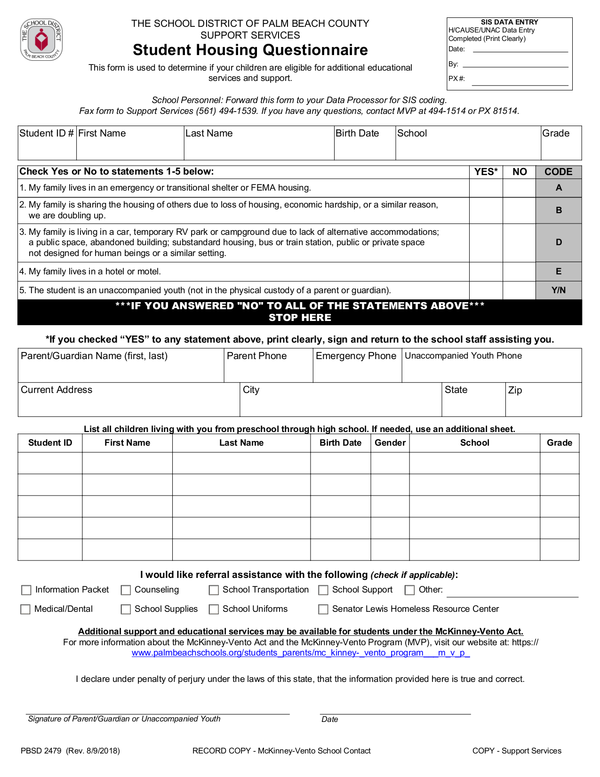 Fill Free Fillable Palm Beach Schools PDF Forms