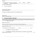 Fillable Application For Continuance Form Clinton County Court Of