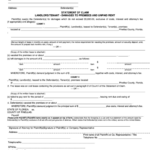 Fillable Form Sc 057 Statement Of Claim Landlord tenant Damages