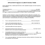 Fillable Ohio Probate Form Application To Settle A Claim Of An Adult