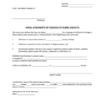 FINAL JUDGMENT Of CHANGE Of NAME FAMILY Florida Courts Form Fill Out