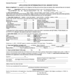 FL Application For Determination Of Civil Indigent Status Alachua