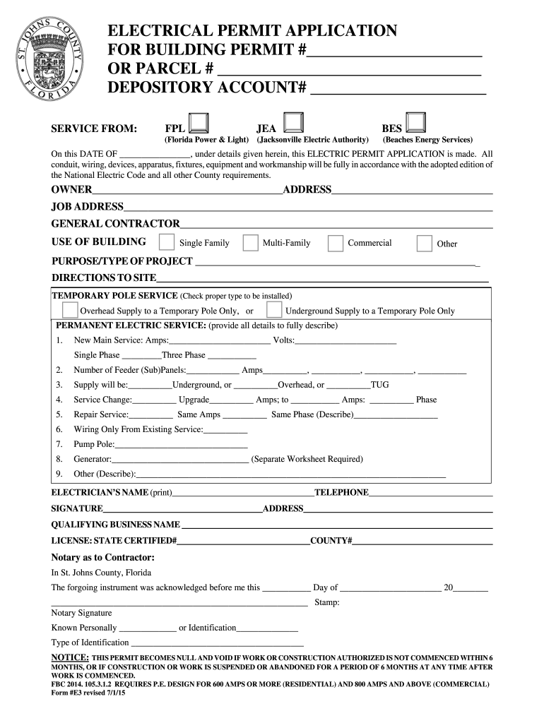 FL E3 St Johns County 2015 Fill And Sign Printable Template Online 