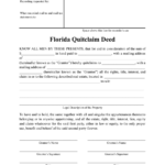 Florida Quitclaim Deed Form Download Printable PDF Templateroller