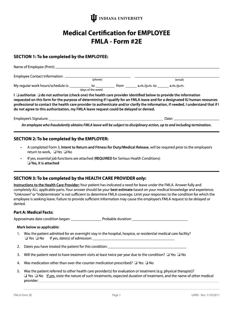 Fmla Form 2e Fill Out Sign Online DocHub