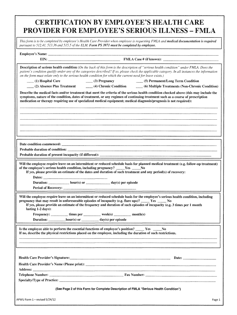 Fmla Forms Pdf Fill Online Printable Fillable Blank PdfFiller