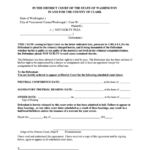 Form Dc 1001 Washington State Court Forms Printable Pdf Download