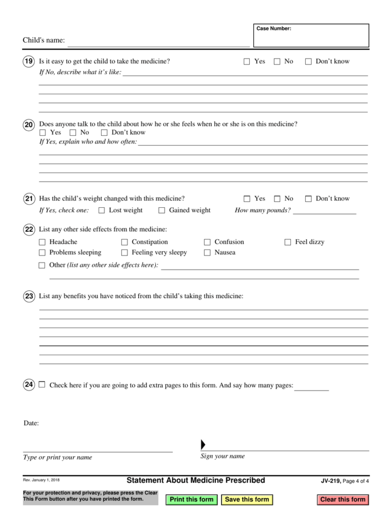 Form JV 219 Download Fillable PDF Or Fill Online Statement About 