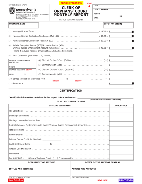 Form REV 713 Fill Out Sign Online And Download Printable PDF 