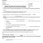Form Supcv 1093 Request And Order For Telephone Appearance Superior