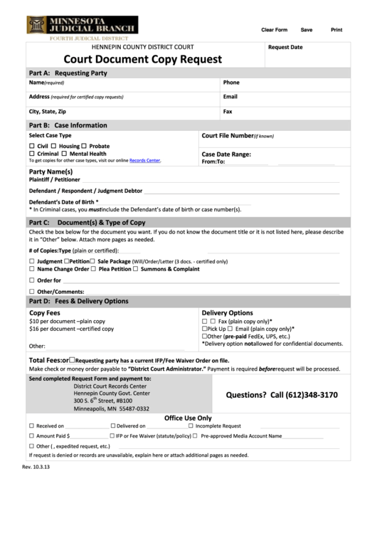 Forms To File In Civil Court Hennepin County Civil Form 2023