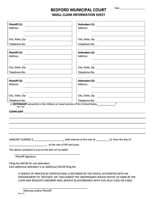 Franklin County Municipal Court Civil Forms Civil Form 2023