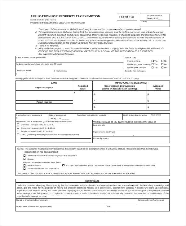 FREE 10 Sample Tax Exemption Forms In PDF