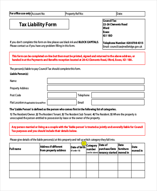 FREE 11 Sample General Liability Forms In PDF MS Word Excel