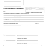 Free California Quit Claim Deed Form PDF Word EForms