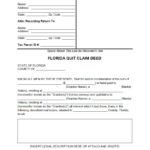 Free Florida Quit Claim Deed Form PDF WORD RTF