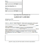 Free Illinois Quit Claim Deed Form PDF WORD RTF