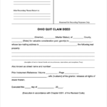 Free Ohio Quit Claim Deed Form PDF WORD