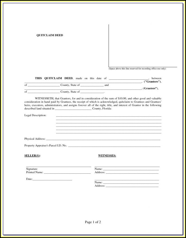 Free Printable Lady Bird Deed Florida Form Printable Templates