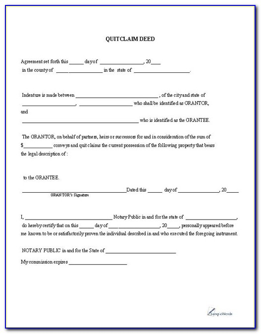 Free Real Estate Quit Claim Deed Form Form Resume Examples XnDEbRR5Wl