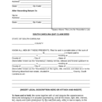 Free South Carolina Quit Claim Deed Form PDF Word EForms