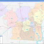 Gaston County NC Wall Map Color Cast Style By MarketMAPS MapSales