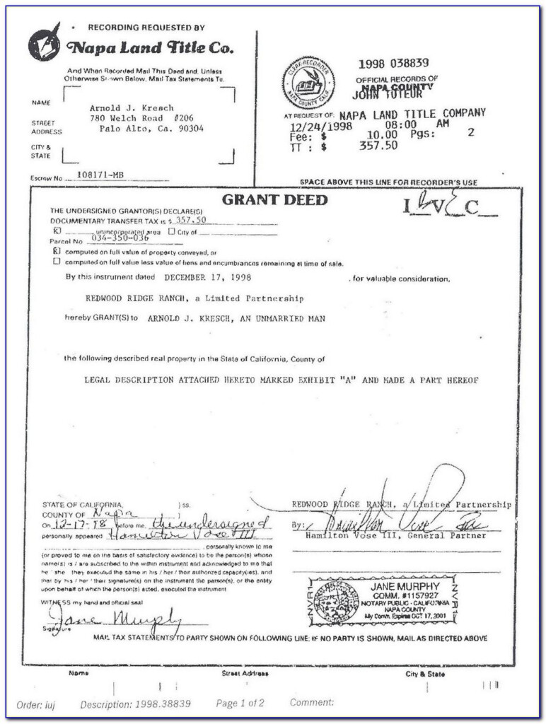 Grant Deed Form California Templates 1 Resume Examples Gambaran