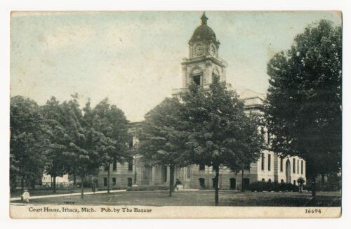 Gratiot County Court House Ithaca Michigan Ca 1910 EBay