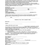 Guilford County Field Trip Information permission Slip Form Printable