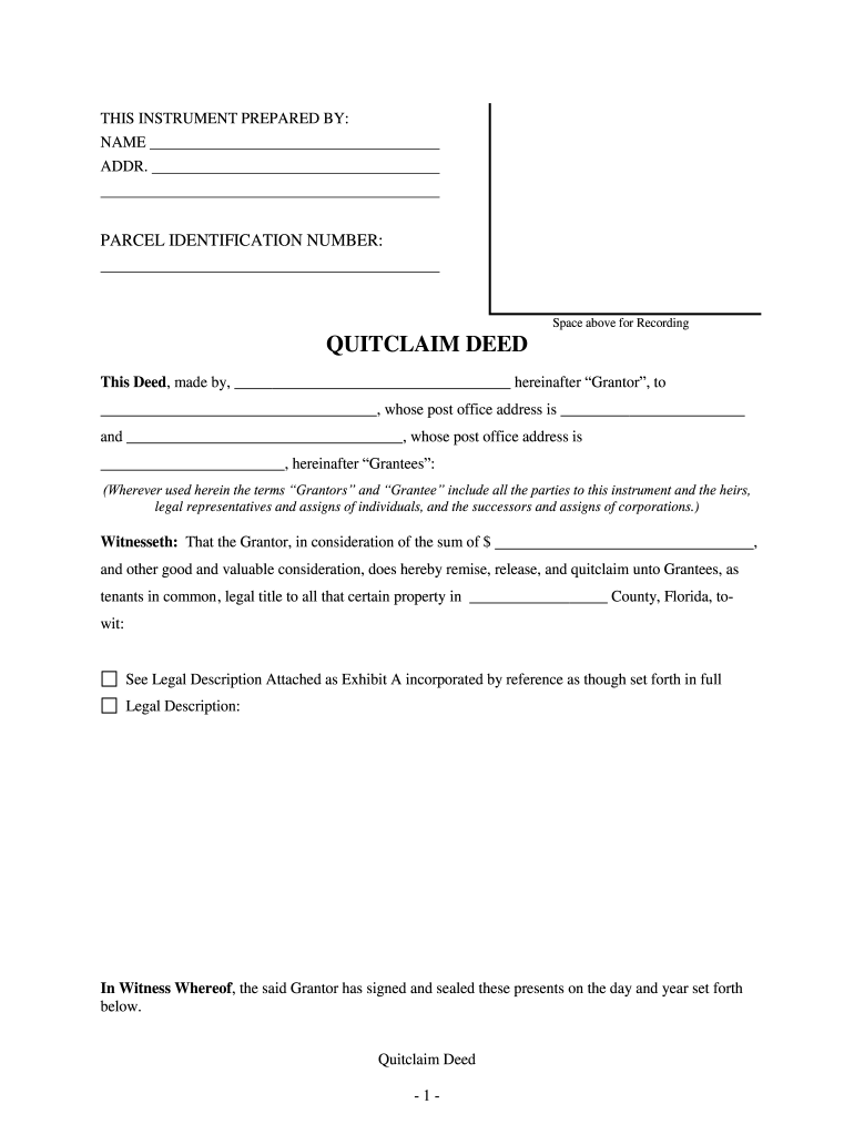 Guilford County Quit Claim Deed Form CountyForms