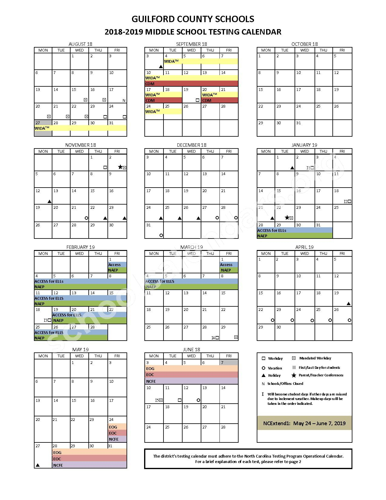 Guilford County Schools Testing Calendar 2022 Schoolcalendars