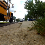 Gwinnett County School Buses Taking Lunch To Students Learning