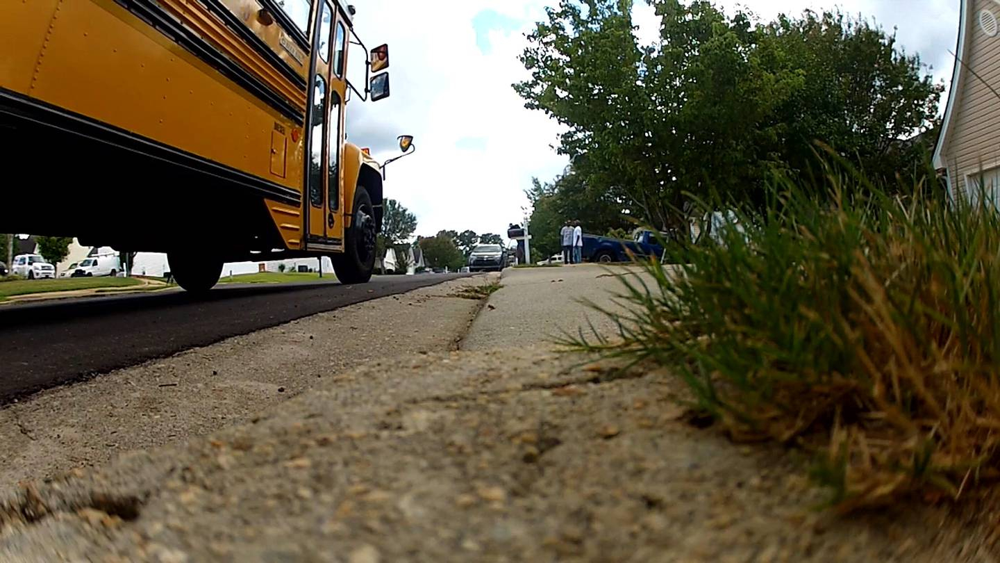 Gwinnett County School Buses Taking Lunch To Students Learning 