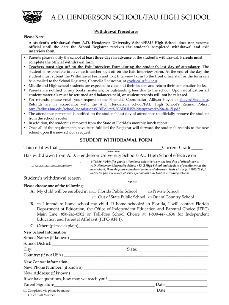 High Withdrawal Form Fill Online Printable Fillable Blank PdfFiller