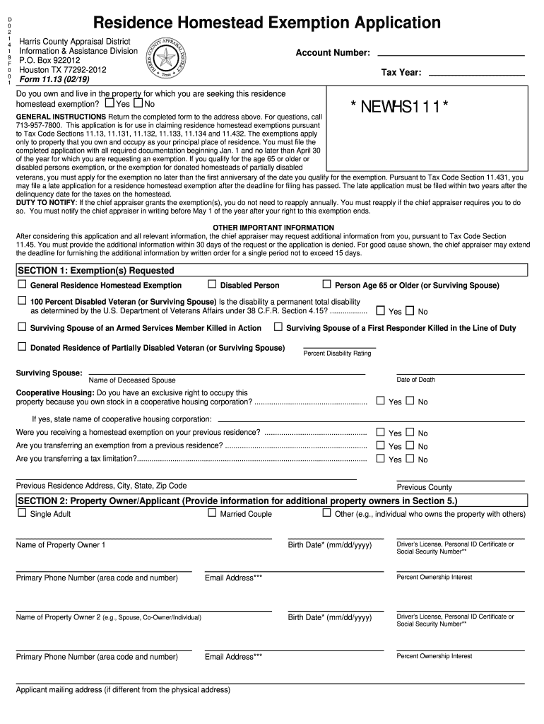 Hillsborough County Homestead Exemption Form ExemptForm