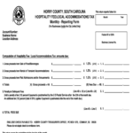 Horry County Hospitality Local Tax Fill Online Printable Fillable