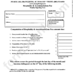 Hospitality And Accommodations Fee Monthly Reporting Form City Of