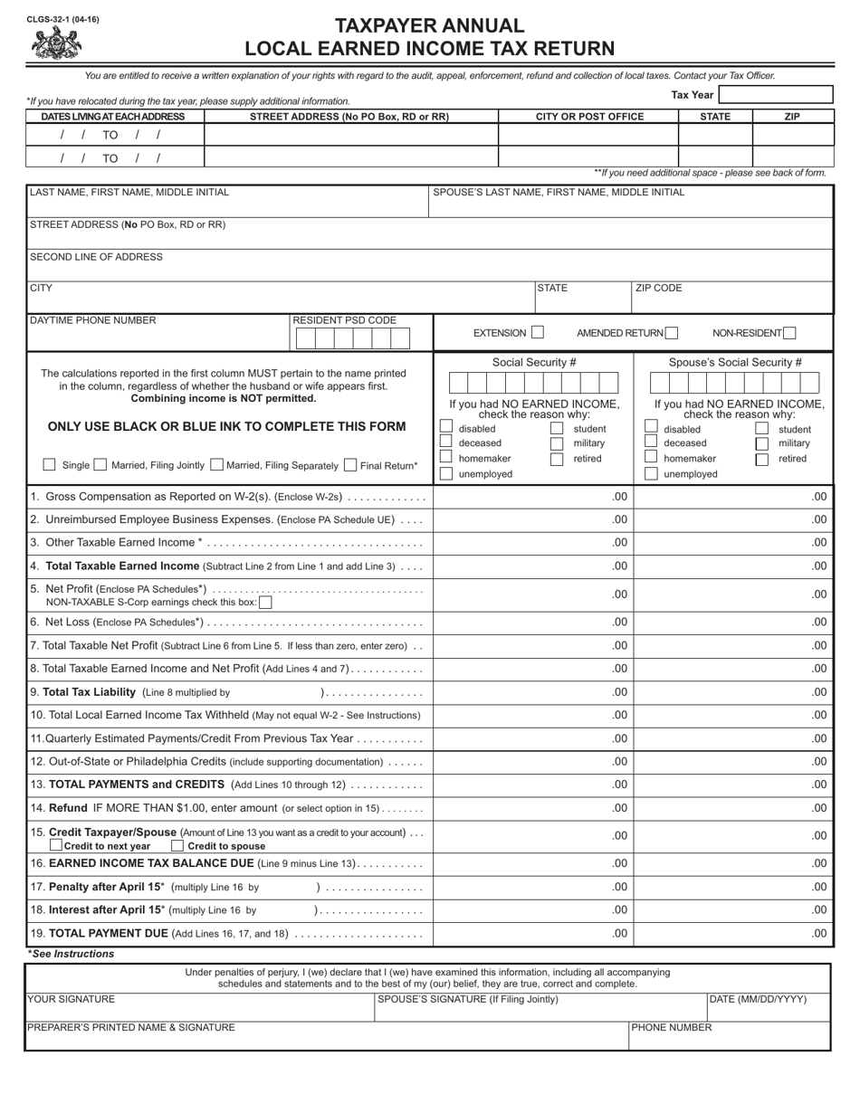 How To File Pennsylvania Local Income Tax CALCOQ